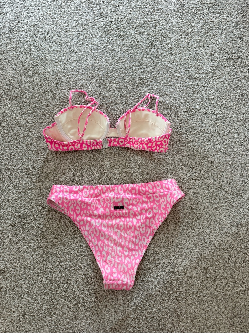 triangl swimwear Pink Leopard Print Bikini Set - Picture 2 of 3